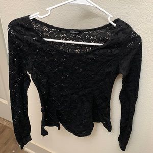 Black Peplum Top